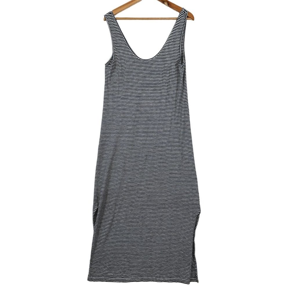 J.Crew Womens Dress Medium Striped Tank Sleeveless Stretch Cotton Scoop Neck